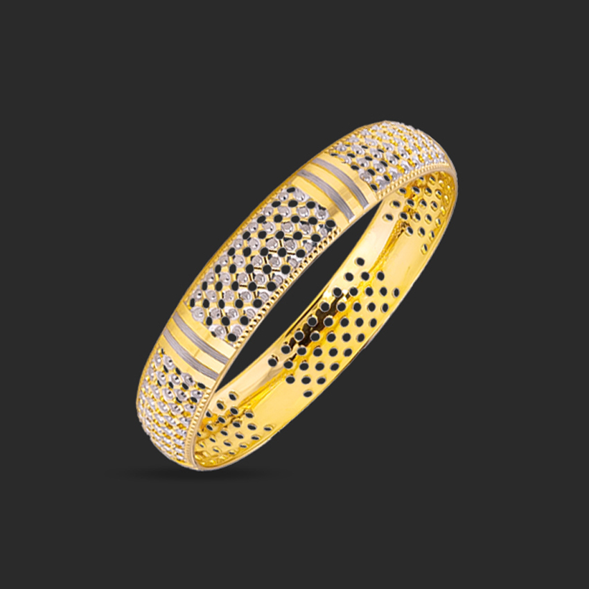 Sequence 22KT Gold Bangle