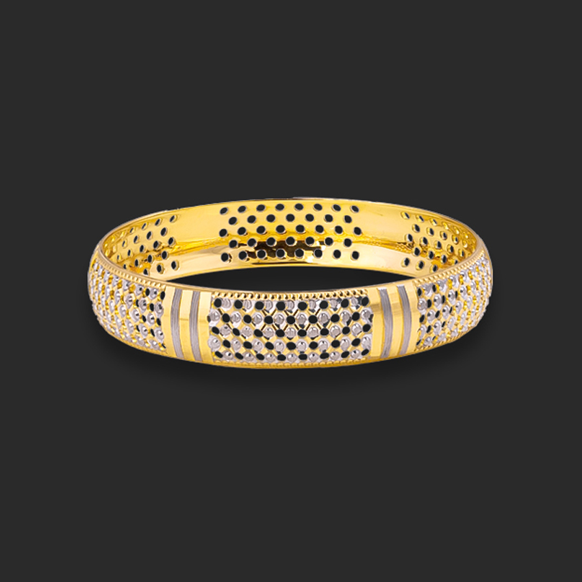 Sequence 22KT Gold Bangle