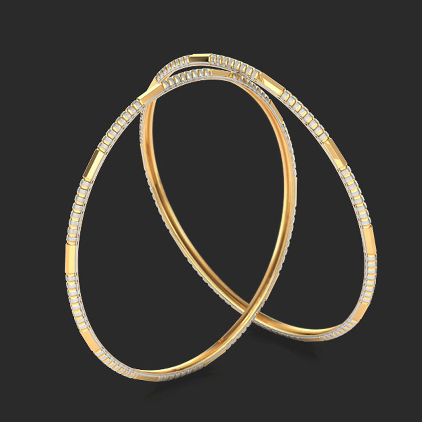 Notch 22KT Gold Bangle Set of 2