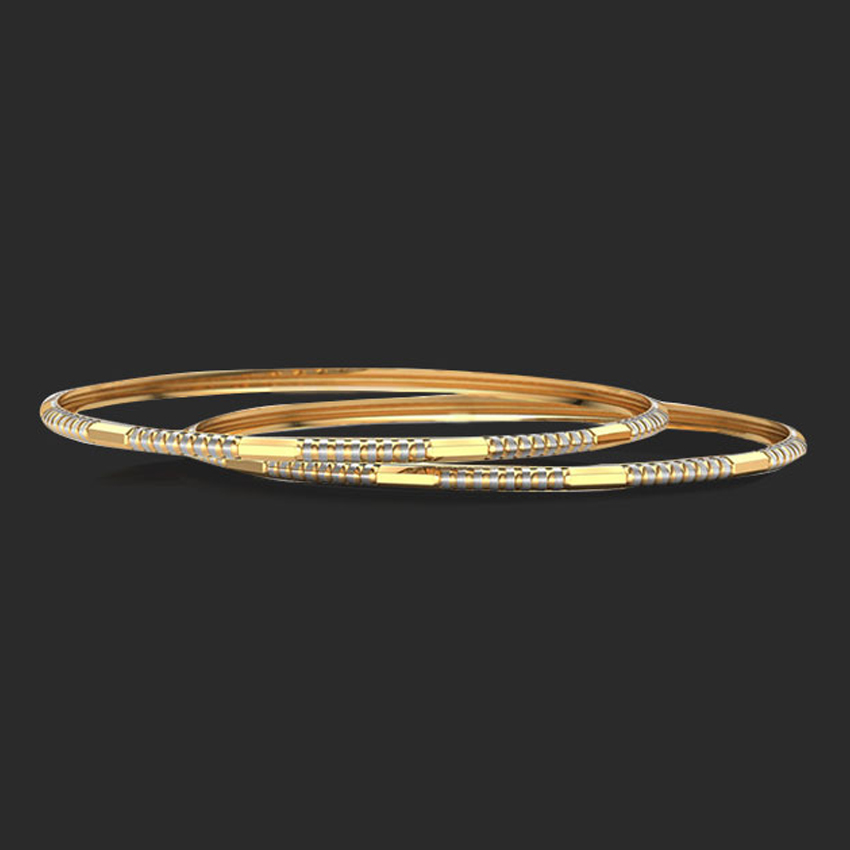 Notch 22KT Gold Bangle Set of 2