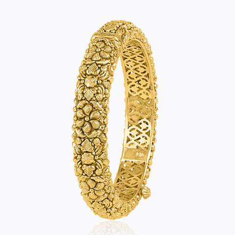 Navratan Temple Openable 22KT Gold Bangle