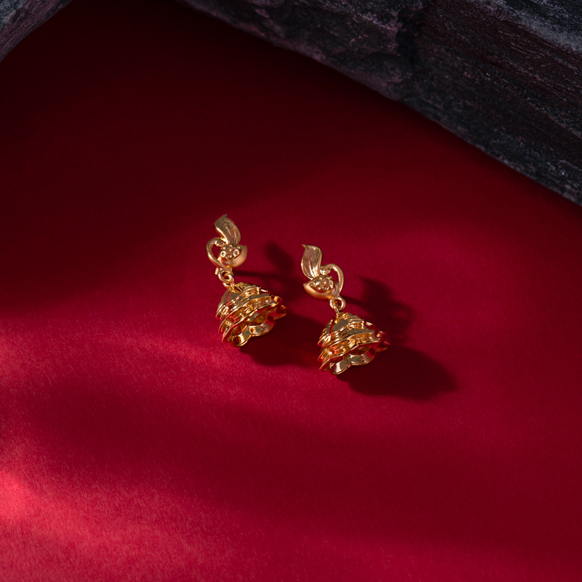 Radhika 22KT Gold Jhumkas