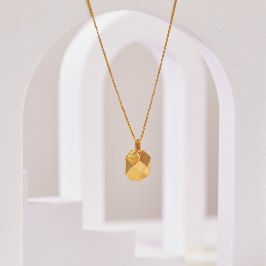Heart Brink Gold Pendant