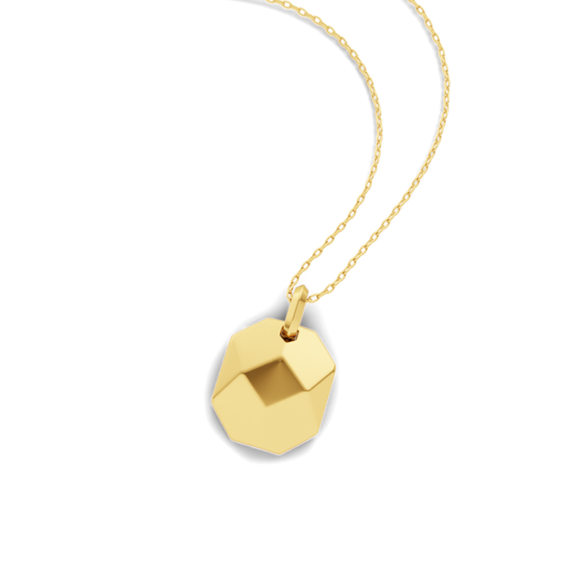 Heart Brink Gold Pendant