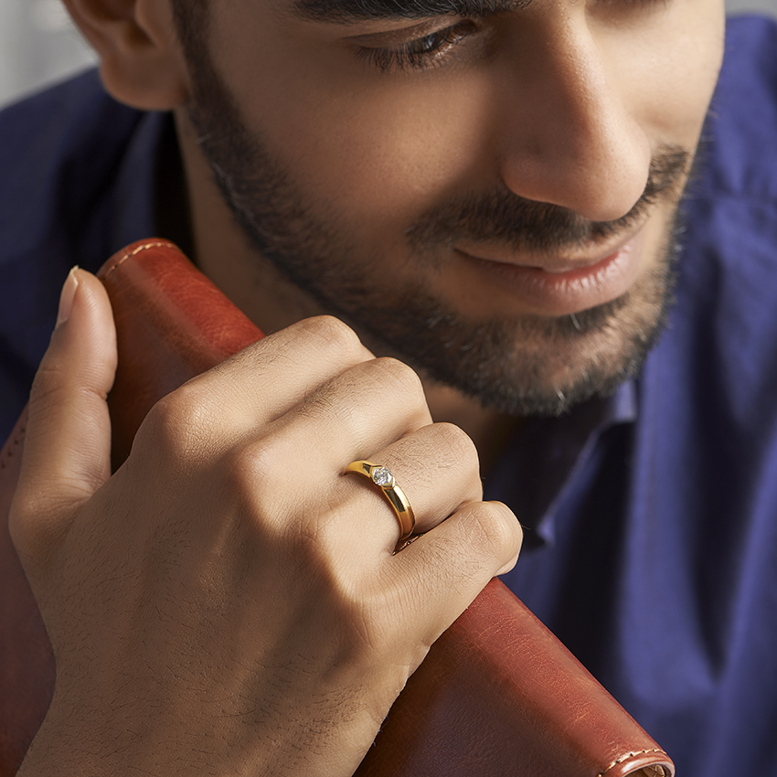 Mason Solitaire Ring for Men