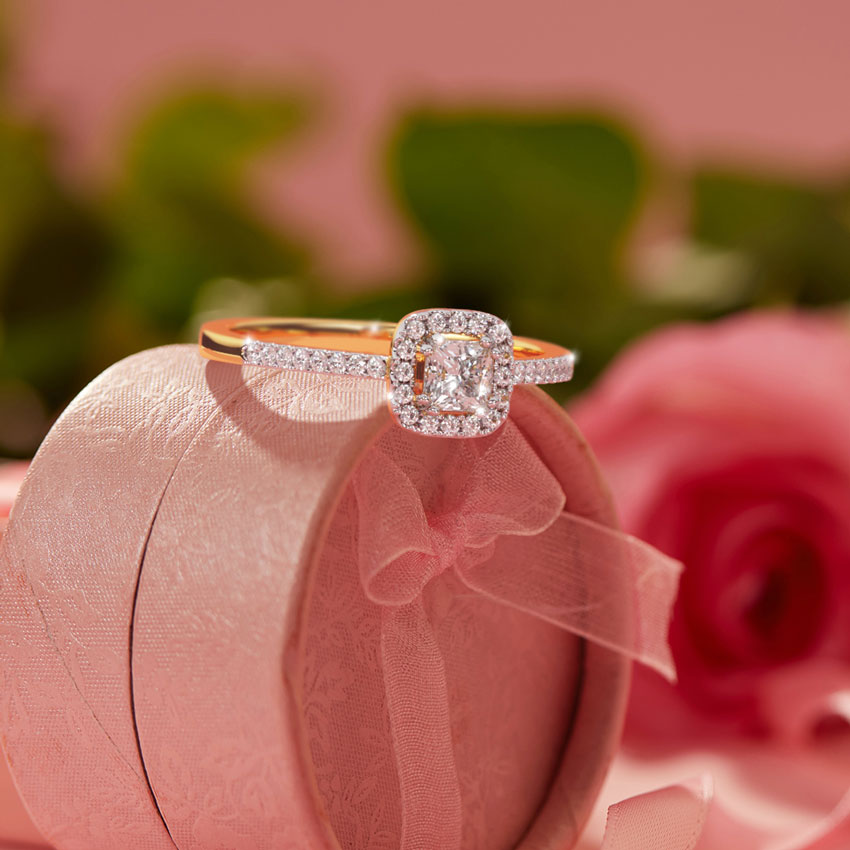 Sunshine Solitaire Bridal Ring Set