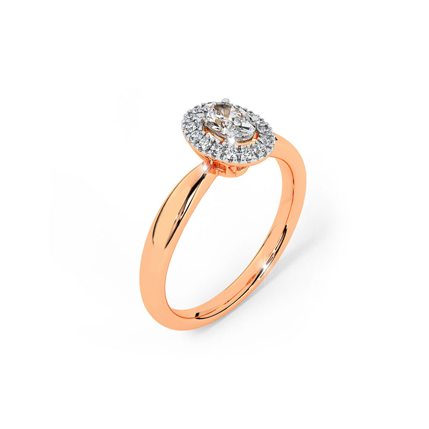 Ovo Diamond Solitaire Ring