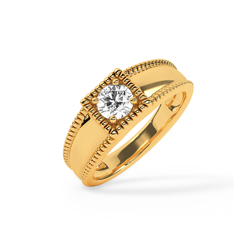 Atlas Solitaire Ring for Men