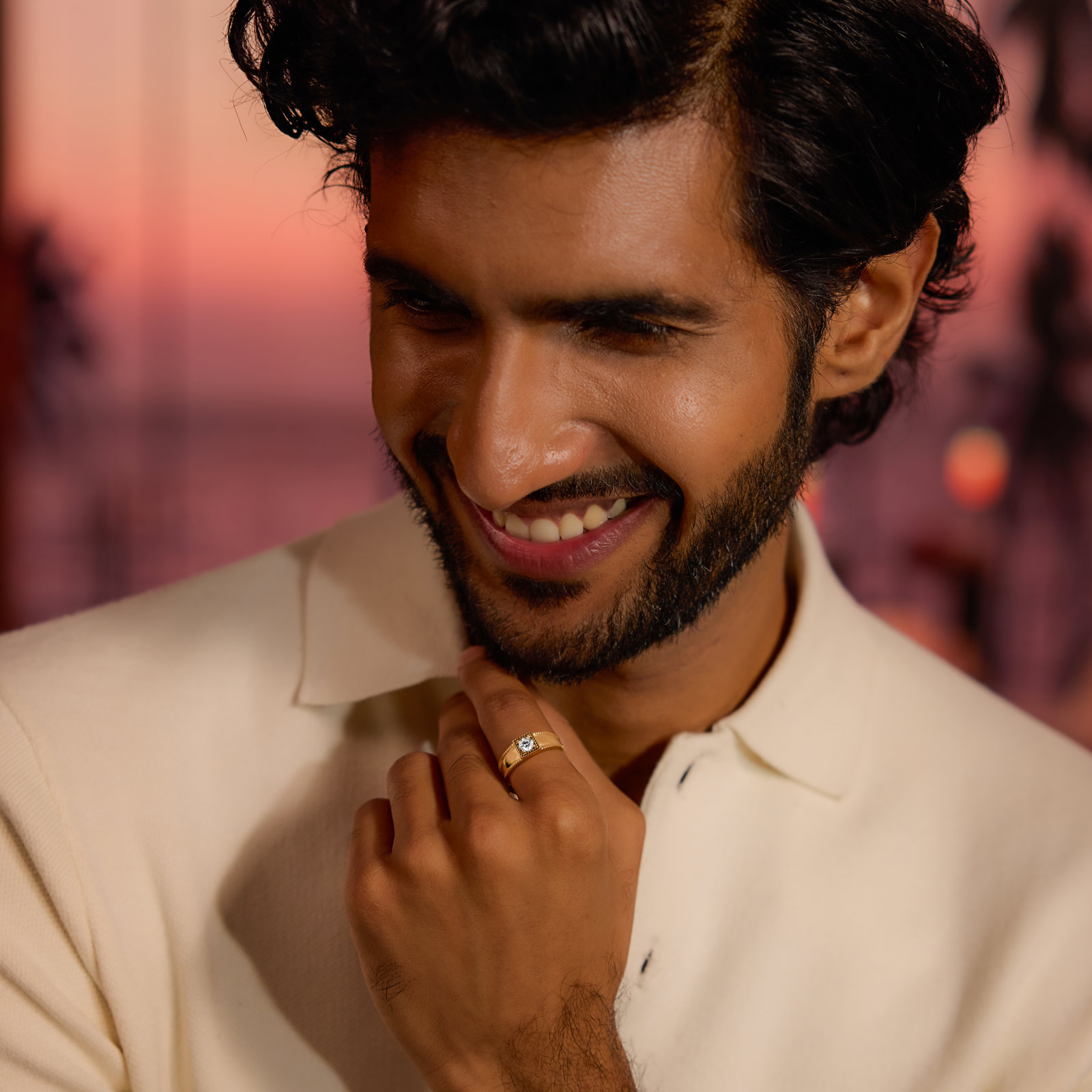 Atlas Solitaire Ring for Men