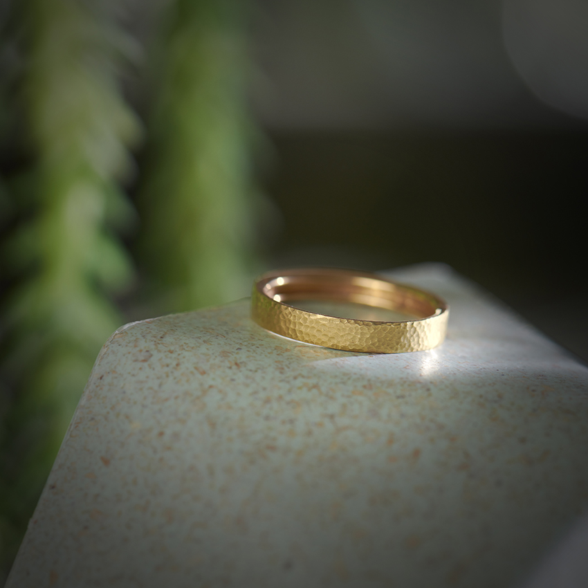 Ashton Hammered Gold Ring
