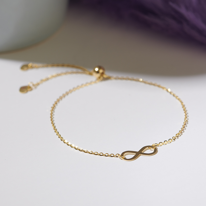 Infinity Love Adjustable Gold Bracelet