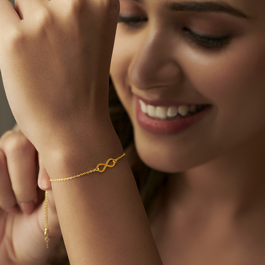 Infinity Love Adjustable Gold Bracelet