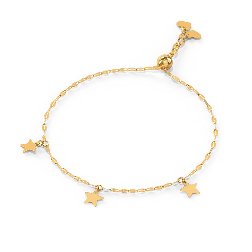 Stellar Luminous Adjustable Gold Bracelet