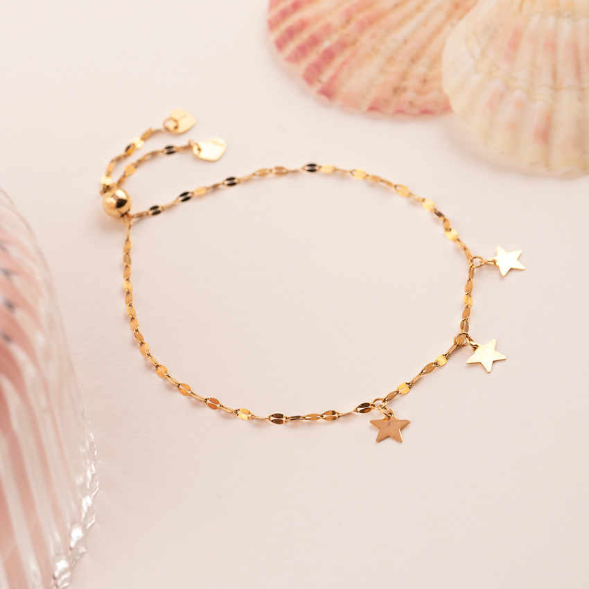 Stellar Luminous Adjustable Gold Bracelet